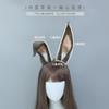 Ark Operator Rabbit Ears Headband Amia Brutality Handmade Cosplay Props Plush Headgear Hair Accessories