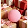 Wholesale Plastic Velvet Ball Pendants Flocked Christmas Balls Xmas Tree Hanging Ornaments New Year Wreath Party Decorations