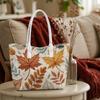 Autumn Maple Leaf Fashion Tote Bag Casual Daily Large Capacity Shoulder Bag for Outdoor Shopping Travel Use