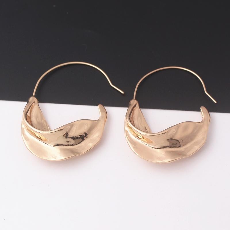 European & American Creative Iirregular Metal Flower Basket Drop Earring for Women Exaggerated Geometric Des Boucles D'oreilles