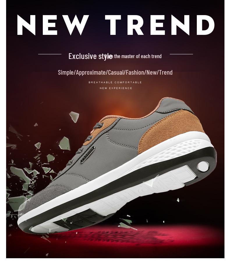 Spring Men's Non-slip Casual Walking Shoes - Soft Sole for Middle-aged and Elderly