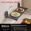 Modern Minimalist Aluminum Wall Mount Kitchen Storage Rack With Foldable Design For Home Use