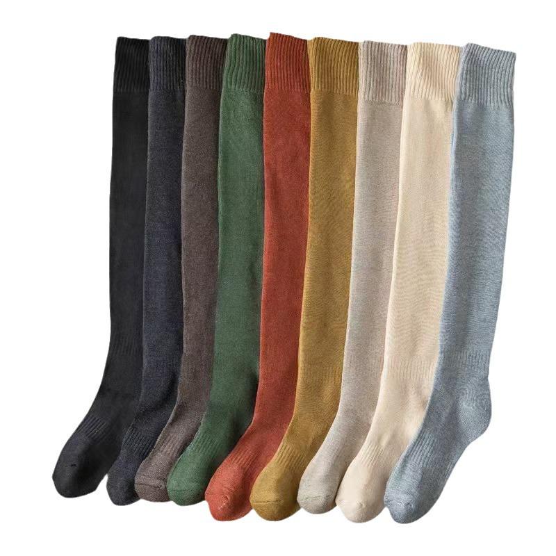 Women's Fleece-Lined Over-the-Knee Thickened Terry Socks - Slimming & Versatile for Autumn/Winter