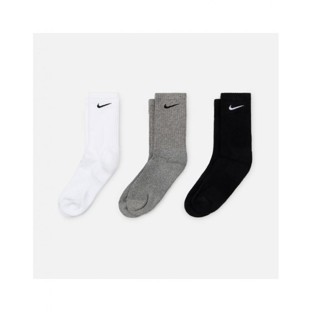 

Nike Everyday Swoosh Long Neck Socks 3 Pack Sx7664 964 Black grey whiteM 24