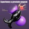 10 frekvens vibrasjon 4 størrelser silikonanker utvidet ekspanderende buttplugg, assekspanderstimulator for menn, kvinner eller par