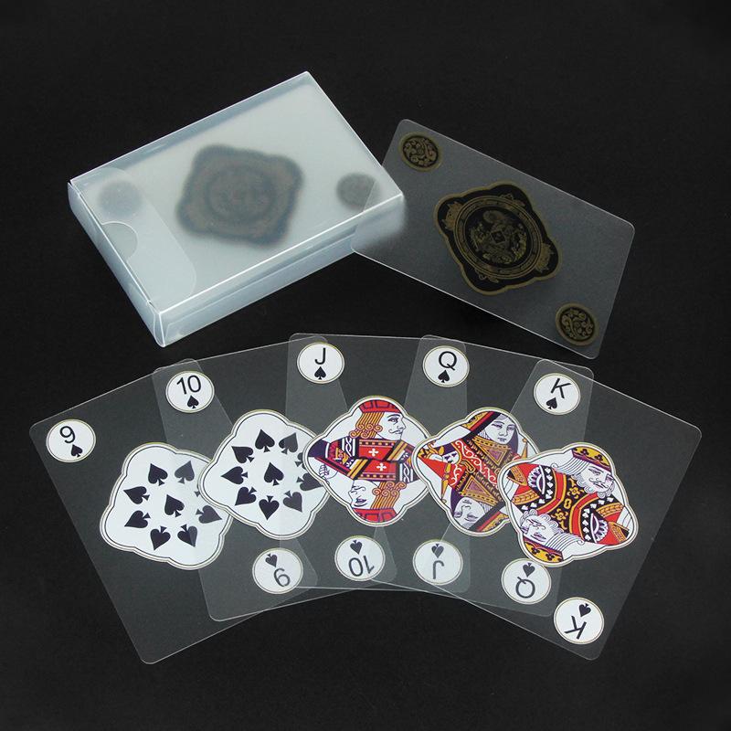 Playing Cards Transparent Plastic Frosted Poker White Frosted Waterproof PVC Playing Cards Unique Cards Indoor Party Game