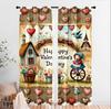 2pcs Charming "Happy Valentine's Day" Cottage Curtains   Perfect for Festive Window Decor   Cozy Home Bedroom Living Room Decor