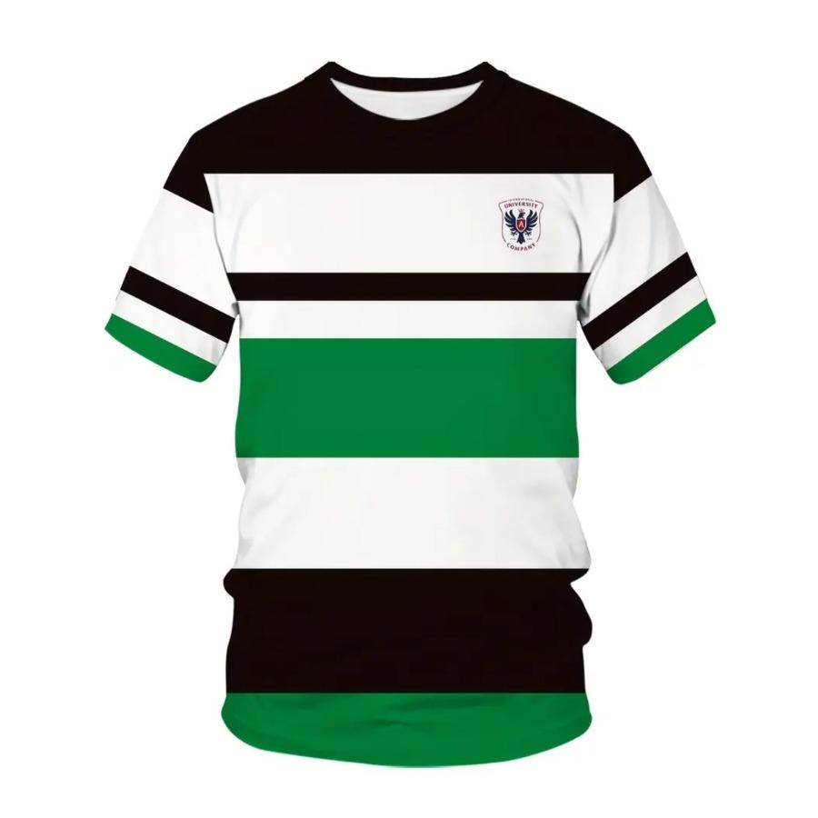 Pánské tričko nadměrné velikosti XL-7XL s krátkým rukávem a kulatým výstřihem, vintage ležérní, velké velikosti