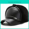 Warm Letter Beat Cap Pu Leather Outdoor Windproof Breathable Protection Sun