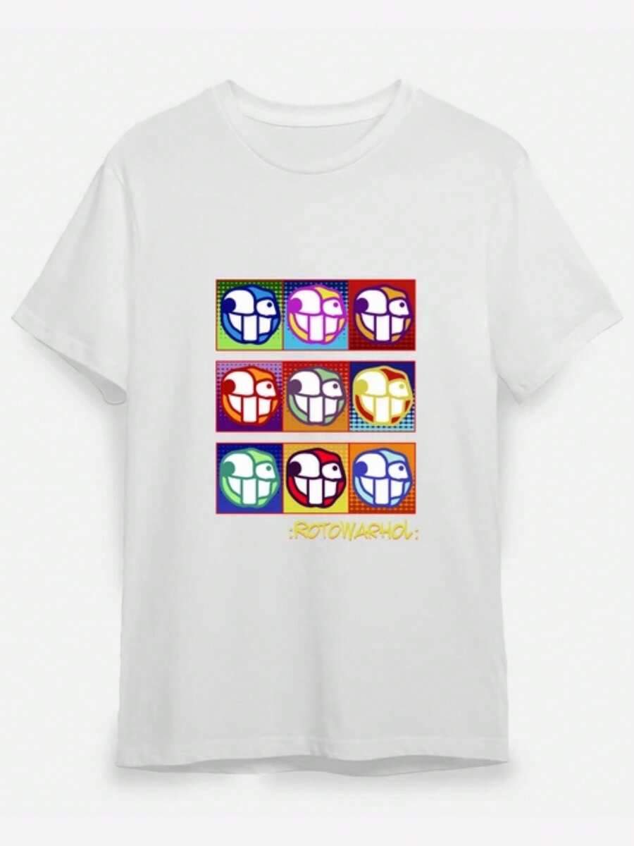 

Unisex s Casual Round Neck Short Sleeve T-Shirt Digital Print L