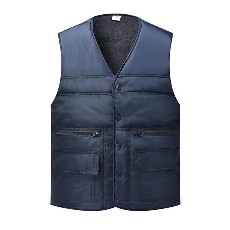 Autumn and Winter New Men's Thick Velvet Vest, Sleeveless Vest,Comfortable and High-quality Warm Casual Jacket,Men's Jacket