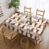 Rectangular Couple Dachshund Dog Pattern With Heart Table Cloth Waterproof Tablecloth Outdoor Table Cover