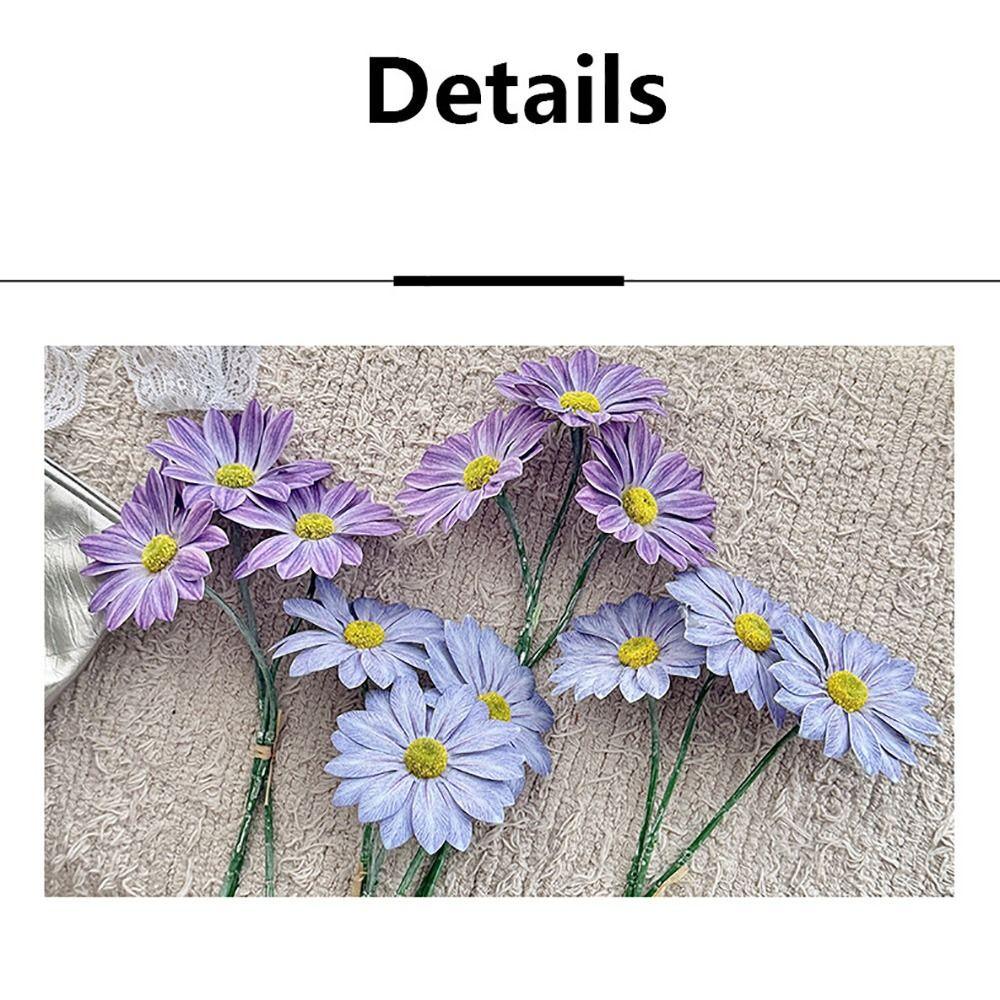 3PCS/Bundle Sunflower Daisy Artificial Flower 3D Printed Real Touch Flowers  Party Supplies