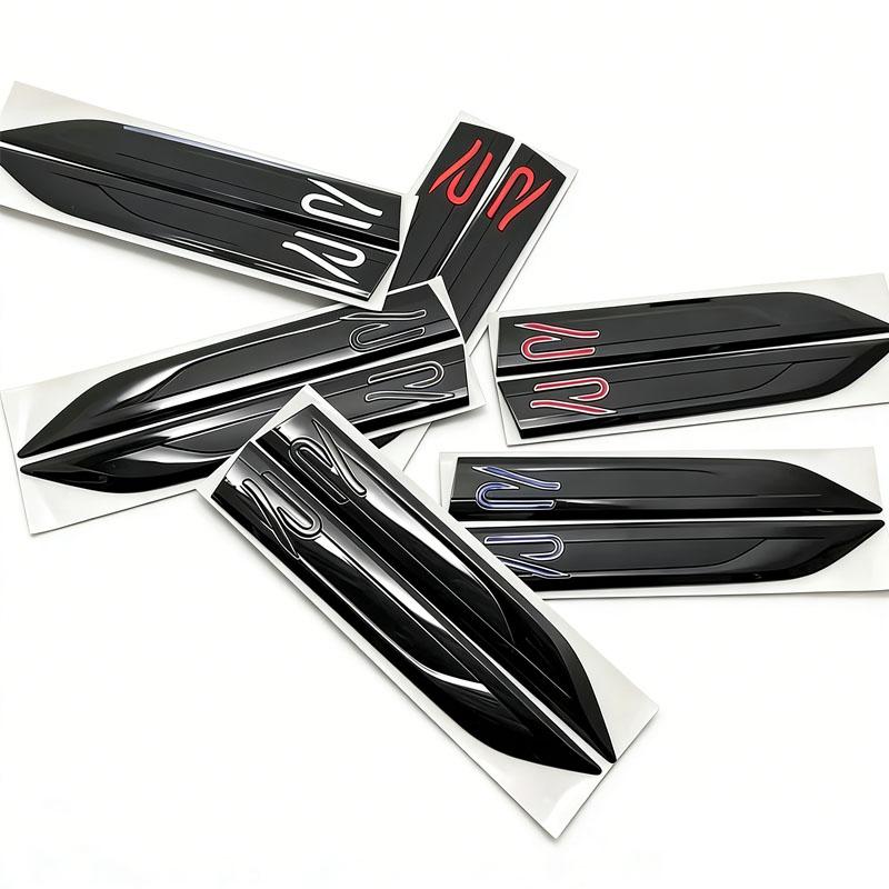HAT1 2Pcs Fender Sticker for VW Volkswagen R RLINE Tiguan Touran Golf Polo BORA Passat B8 Jetta T-Roc Arteon Vehicle Body Side Bumper