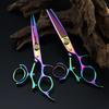 6.0-Inch Rotating Hairdressing Scissors: Colored, Straight, and Thinning Options