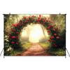 Mocsicka Valentine's Day Backgrounds For Photographs Red Heart Love Rose Wall Lover Wedding Backdrop Shooting Decorations Studio