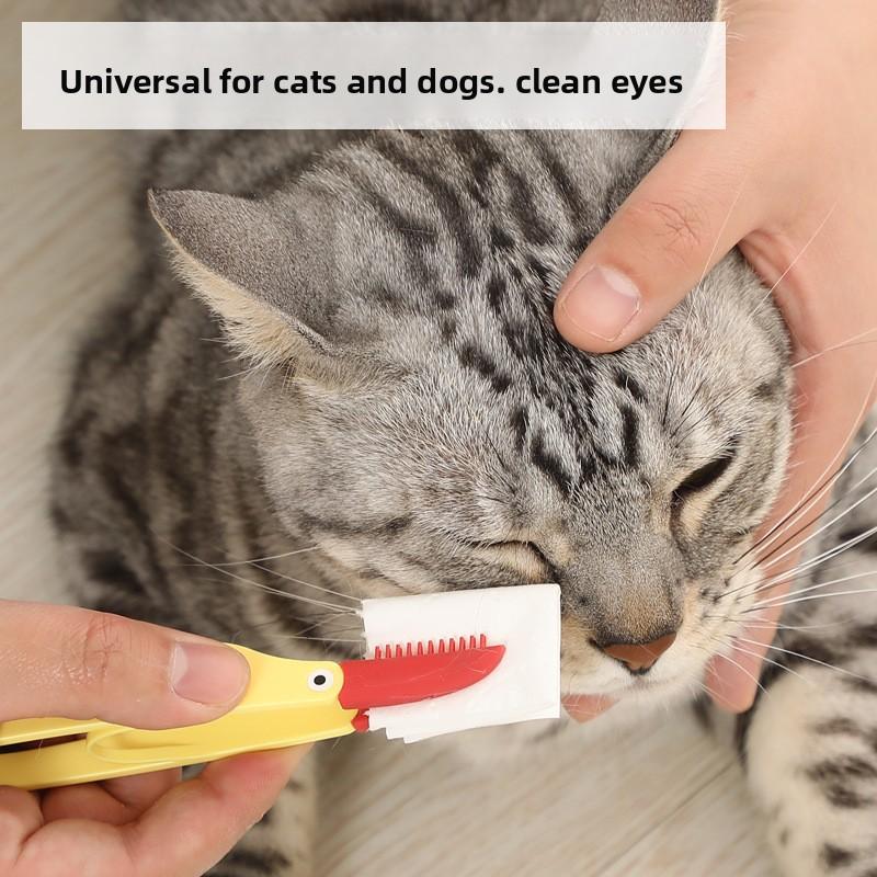 Pets Eye Comb Dogs Tear Stain Remover Brush Pet Eye Cleaning Brush Cleaning Accessories Removing Crust Mucus for Small Cat Dog