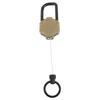 Magnetic Retractable Keychain Stainless Steel Wire Easy Pull Buckle Carabiner Key Chain Tan