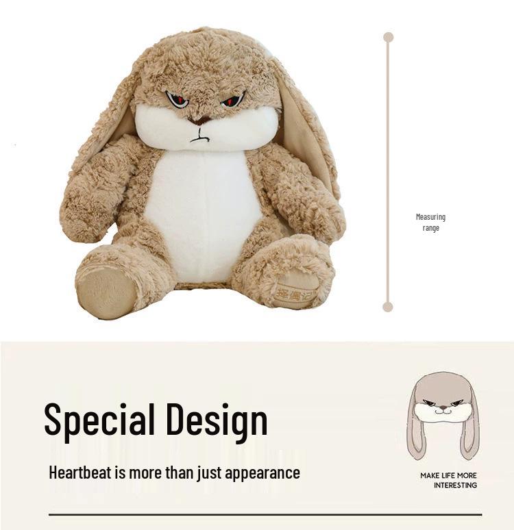Cute Devil Long-Eared Rabbit Plush Doll - Comforting Stuffed Animal for Kids