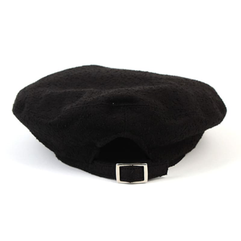 Universal Chemistry Belted Black Towel Knit Beret Beret