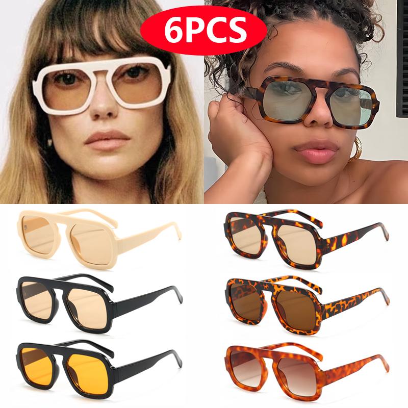 Small Rectangle Shades For Women Sunglasses  Retro Steampunk Half Frake Sunglasses Female Men Black Tea Glasses UV400