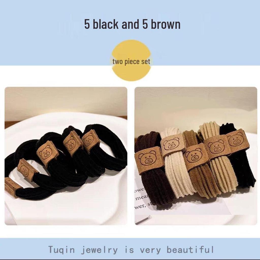 Bären-Haargummi: Nicht schädigendes, Hochelastisches, Verdicktes Haaraccessoire für hohe Pferdeschwänze.