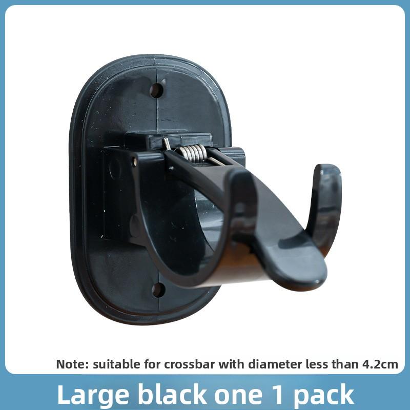 2-Pack Japanese Telescopic Rod Clips, Wall Mount Hook for Curtains and Blinds, PVC Material, 3kg Load Capacity, Multiple Sizes