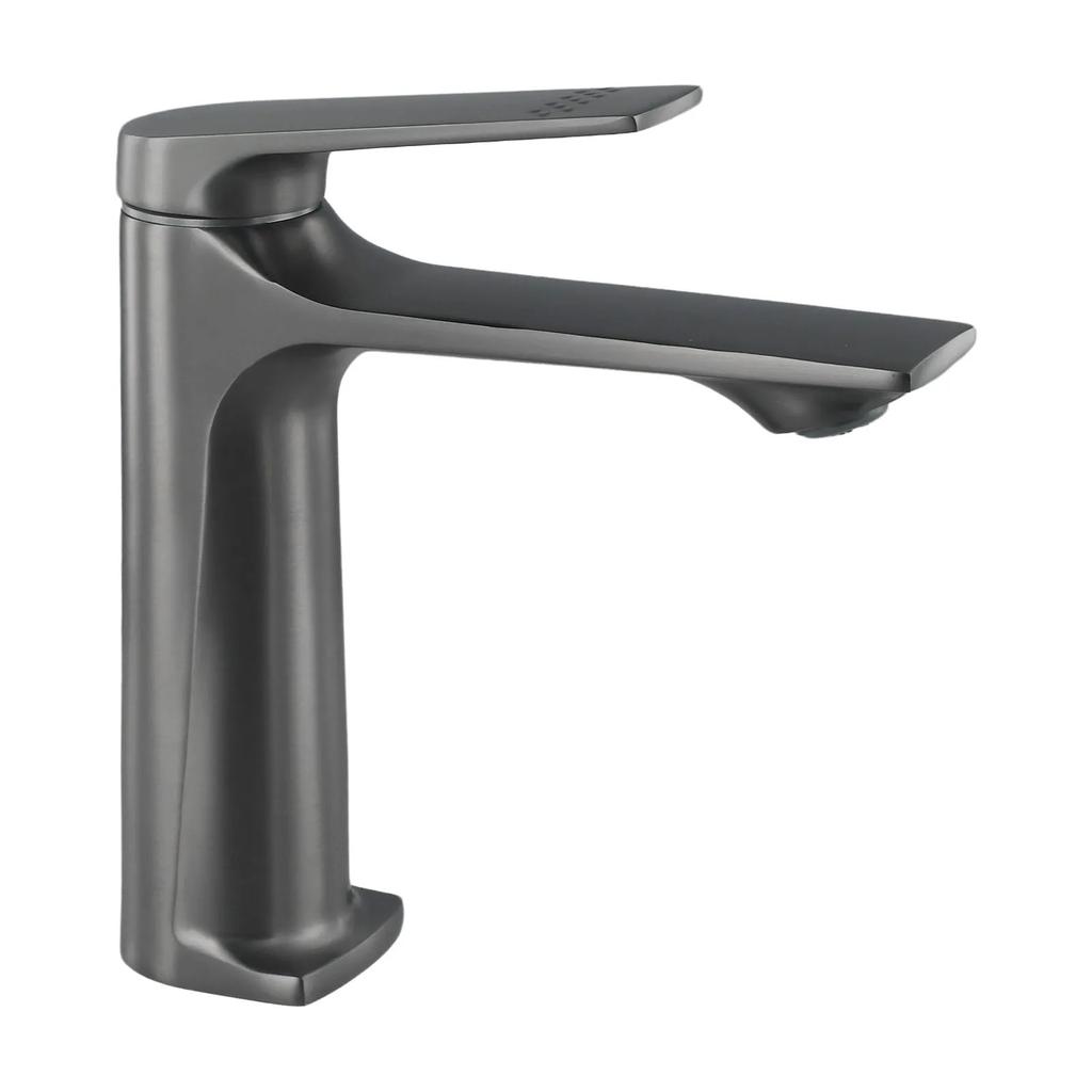 1 szt. Nowoczesna bateria umywalkowa z mosiężnym rdzeniem, jednouchwytowa bateria umywalkowa montowana na blacie, 6,5-calowa bateria mieszająca