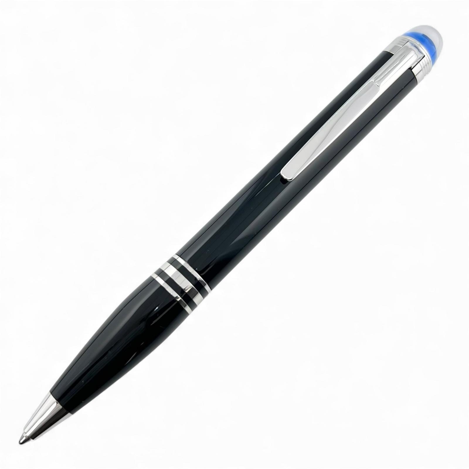 

Excellent MONTBLANC Ballpoint pen Starwalker New Blue Dome White Star Twist Type Used