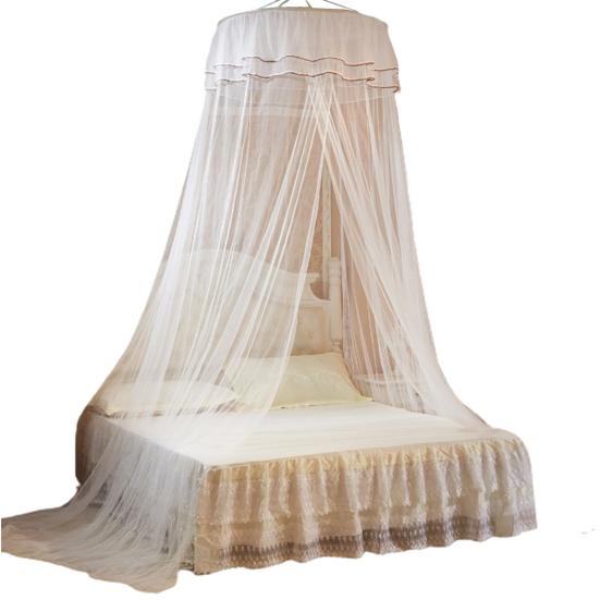 Mosquito Net Round Top Stimulation Butterfly Pin Polyester Fiber Decorative Bed Canopy