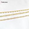New Trendy 3 Styles 14K Gold-Plated Brass Chain Spool High-Quality Chains For DIY Jewelry Making Accessories Wholesale