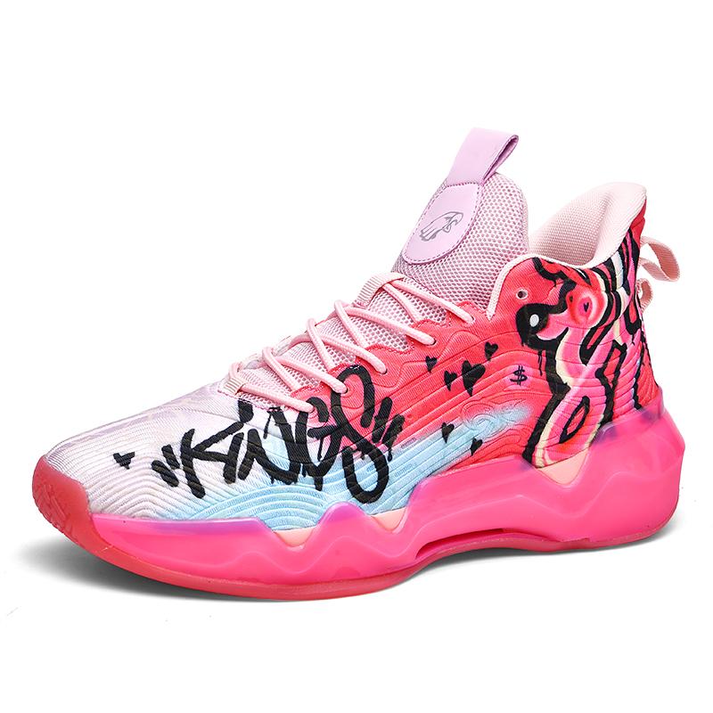 Fashion Men's Basketball Shoes Cushioned Sneakers Personalized Design Train Athletes High Quality Sports Shoes Night Light Sneakers 45