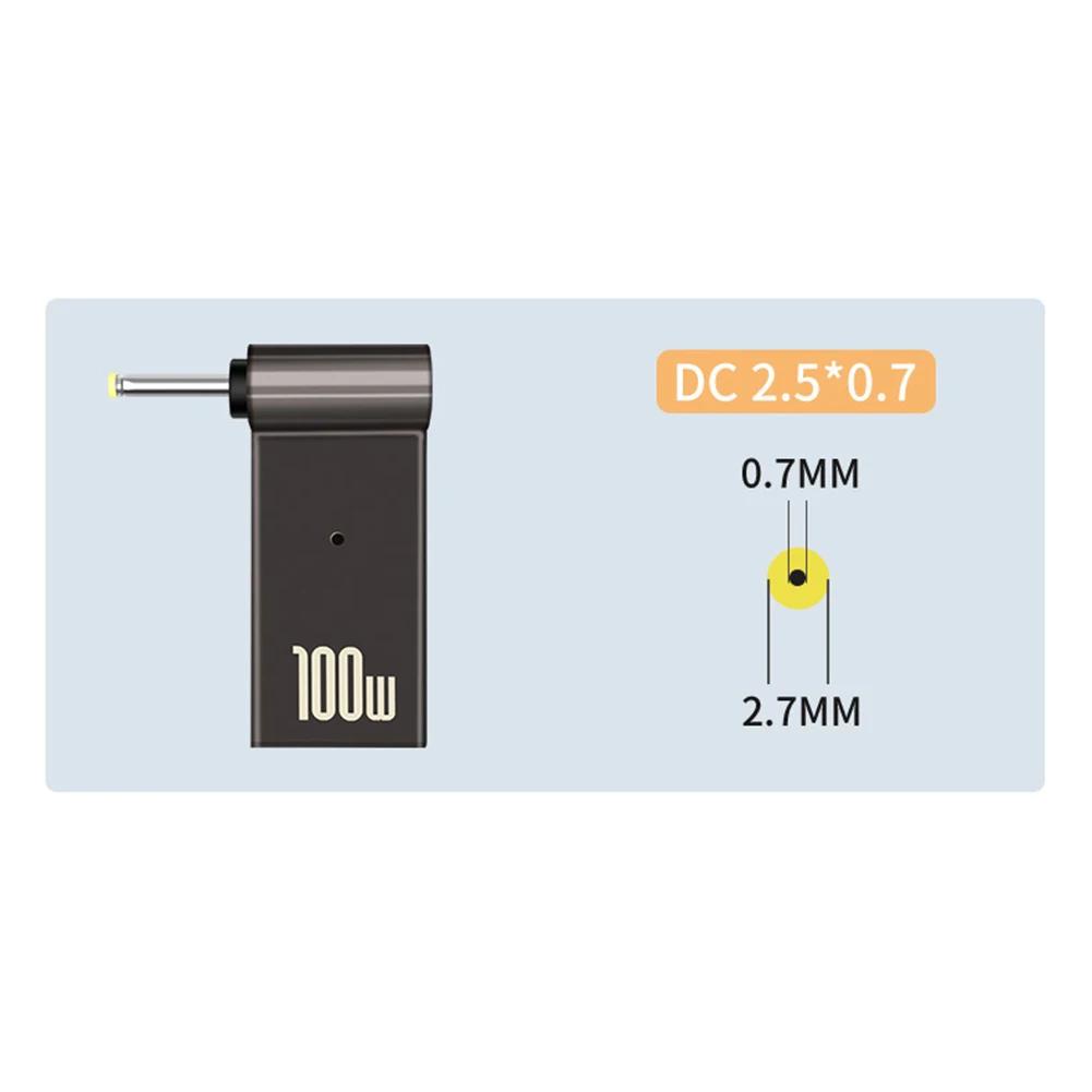 

PD 100W Laptop Power Charger Supply Adapter USB Type-C Female to DC Male Jack Plug Converter for ASUS 19V 20V HP 19.5V Dell