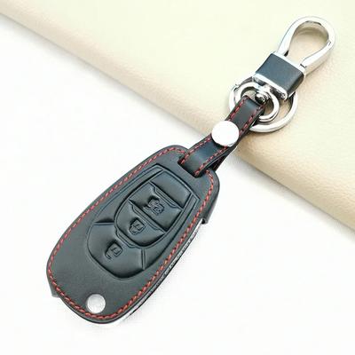 Leather Car Remote Key Case Cover Shell Keychian Fob Holder For Chevrolet Chevy Cruze Malibu Aveo Captiva Accessories