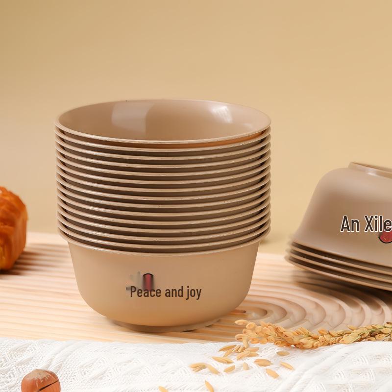 Eco-Friendly Degradable Rice Husk Bowls & Chopsticks - Heat Resistant, Durable & Food Grade