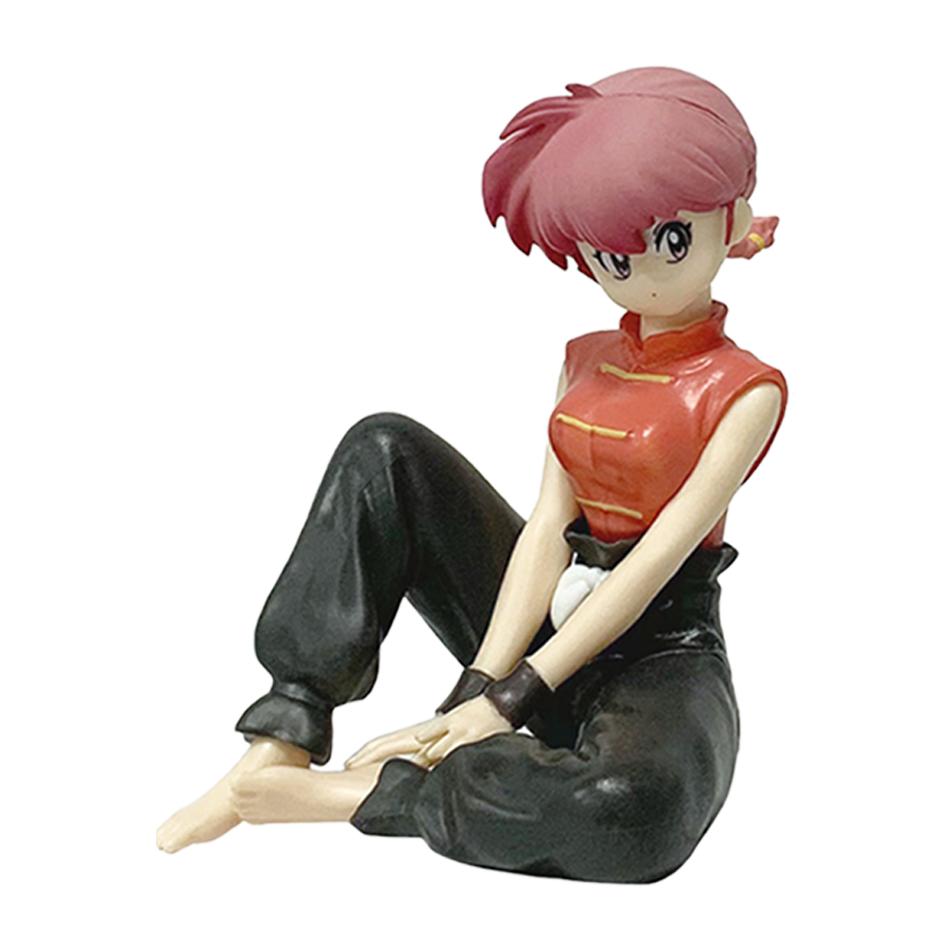 NEW In Stock 10CM Ranma 1/2 Tendou Akane Ranma PVC Anime Figure Periphery Kawaii Sitting Toys Desktop Car Ornaments Model Gifts