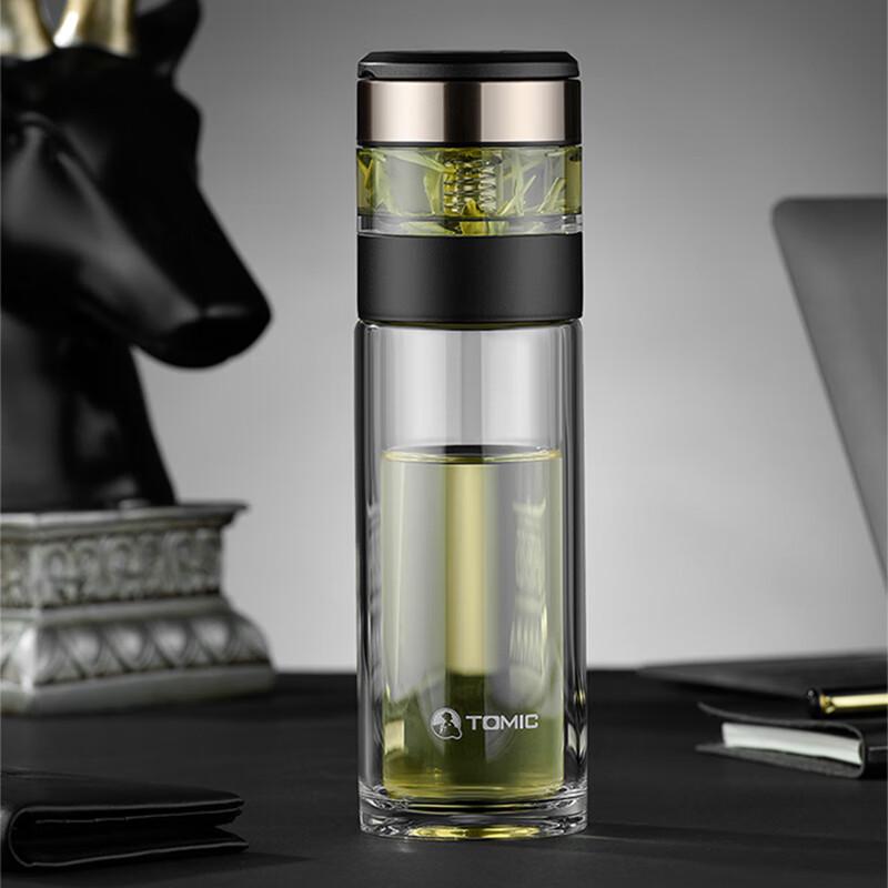 TOMIC TG80708 Double-Layer Tea Infuser Glass Bottle