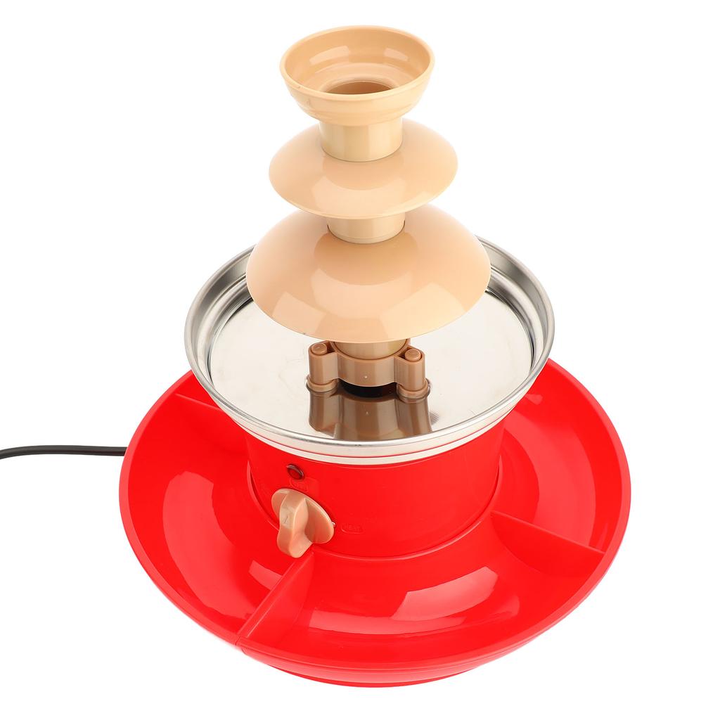 Partiler için Elektrikli Çikolata Şelalesi Makinesi 30W 50HZ 3 Katlı Çikolata Şelalesi ve Fondü