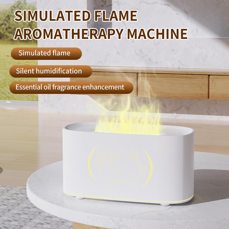 Map Humidifier Colorful Gradient Flame Aroma Diffuser Home Hotel Desktop USB Air Humidification