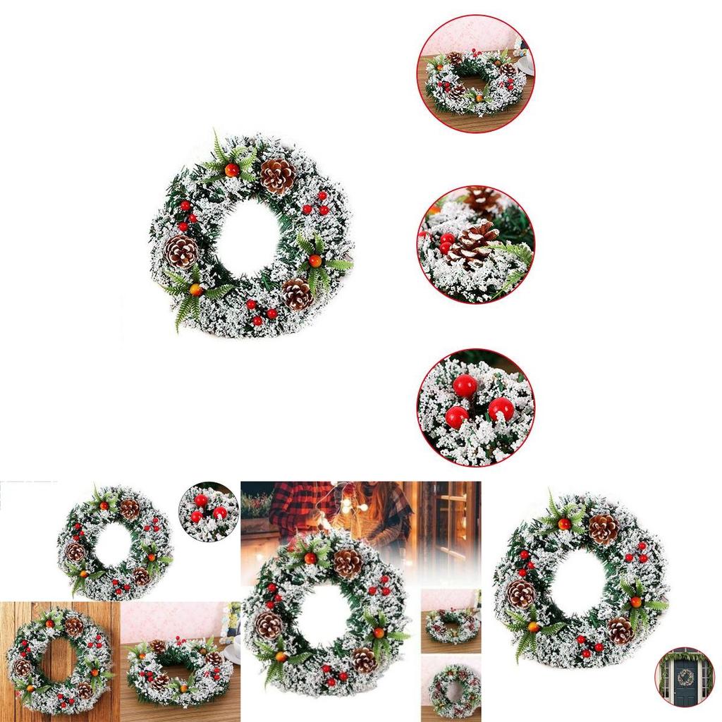 Wall Christmas Hanging Wreath Xmas Party Door Home Trees Garland Decor Ornament