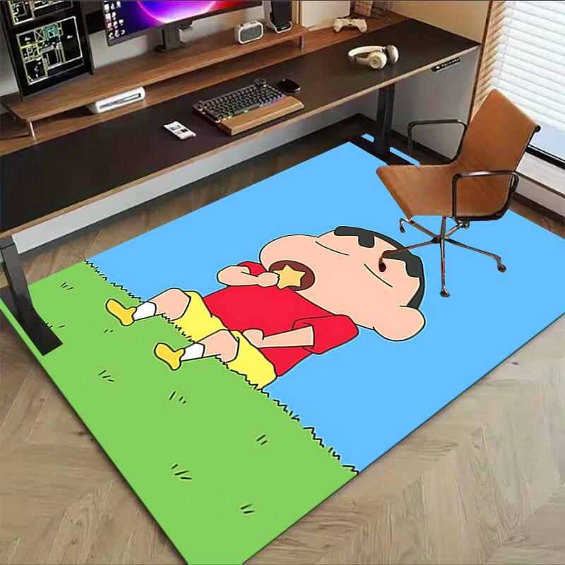 1pc Crayon Shinchan Adventure Carpet for Playroom Bedroom Living Room Sofa Home Decor,kids Game Area Rug Non-slip Floor Mat Y728129