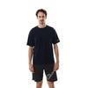 Champion Men's Short Sleeve T-Shirt, Crew Neck, Quick-Drying, UV Protection, Water-Repellent, Graphic Logo Print, Dark Navy, C3-ZS316