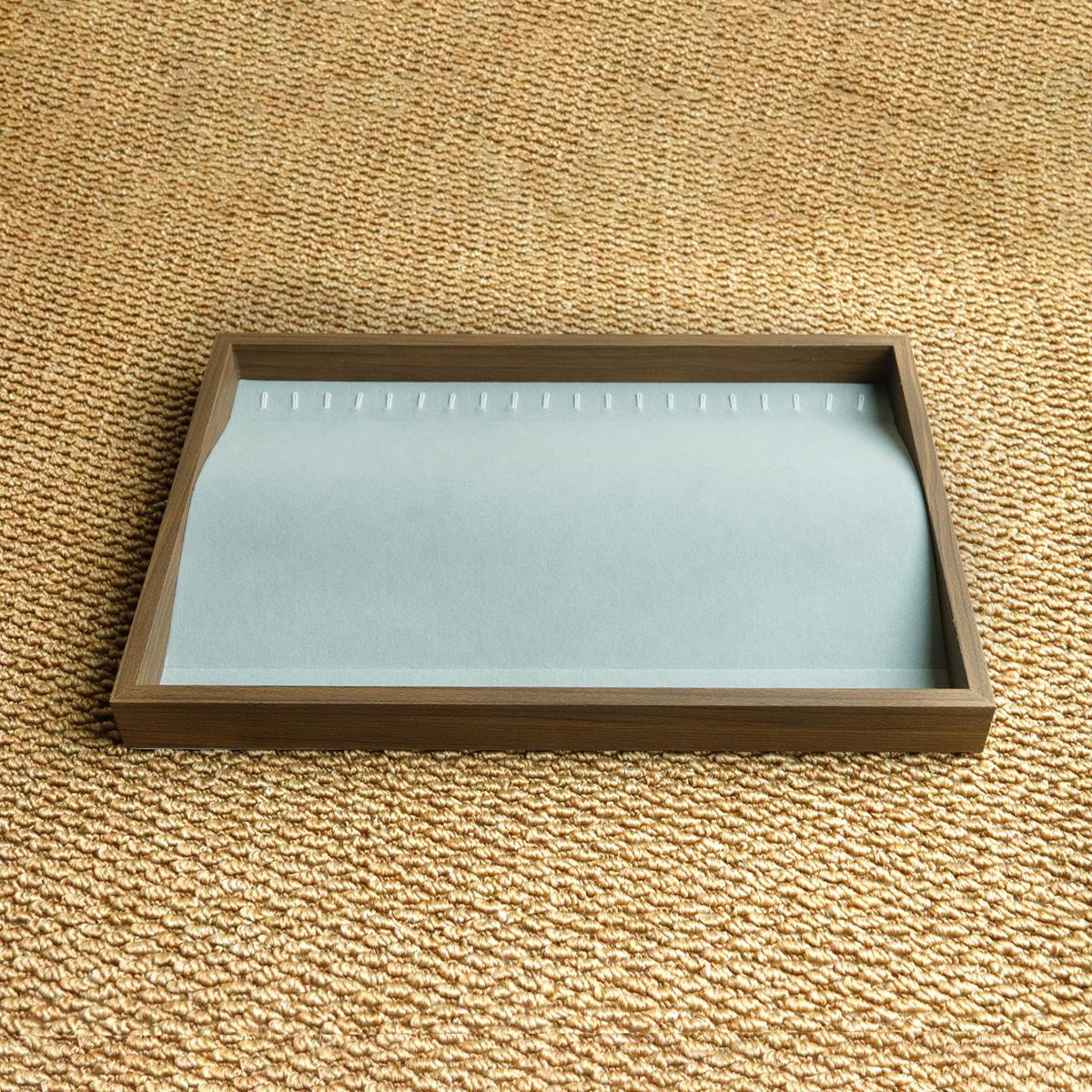Walnut Color Jewelry Display Exquisite Jewellery Holder Portable Ring Earrings Necklace Organizator Trays for jewelry storage
