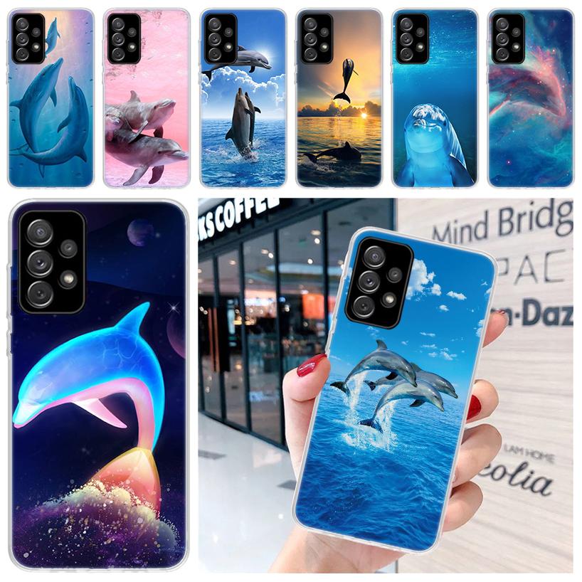 Sea animal cute dolphin For Samsung Galaxy A15 A14 A13 A12 A55 A54 A53 A52 Phone Case A32 A35 A34 A33 A25 A24 A23 A22 A04S A03S