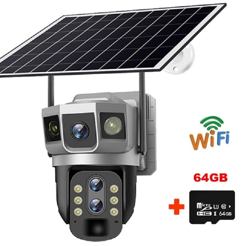 WIFI/4G Solar-powered Surveillance Camera, High-definition Lens PIR Sensor, Night Vision Waterproof IP Camera, CCTV Security Monitor