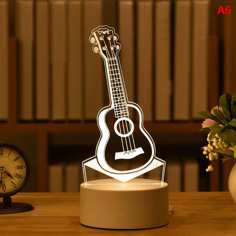 3D Plate Led Lamp Creative Night Lights Novelty Illusion Night Lamp Table Lamp Home Decorative Gift