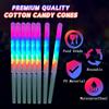 10 Pcs LED cotton candy cones,Glowing cotton candy sticks,  Cotton candy holder reusable and waterproof, suitable for Christmas party  colorful