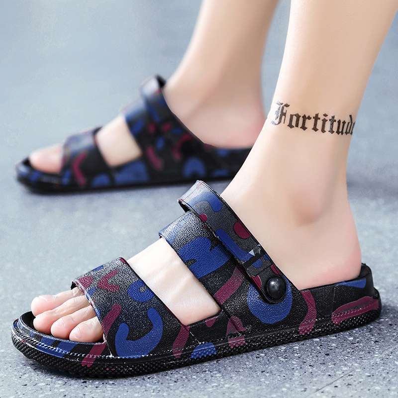 Slippers Men's Summer Wear Non-slip and Deodorant Dual-purpose Driving Sandals Men's Stepping On Shit Soft-soled Wear-resistant Sandals Men