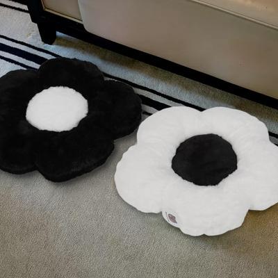 Flower Sitting Cushion Sofa Pad Office Chair Cushion Black White Seat Pad Seat Sofa Cushion Lumbar Support Pillow Room Decor