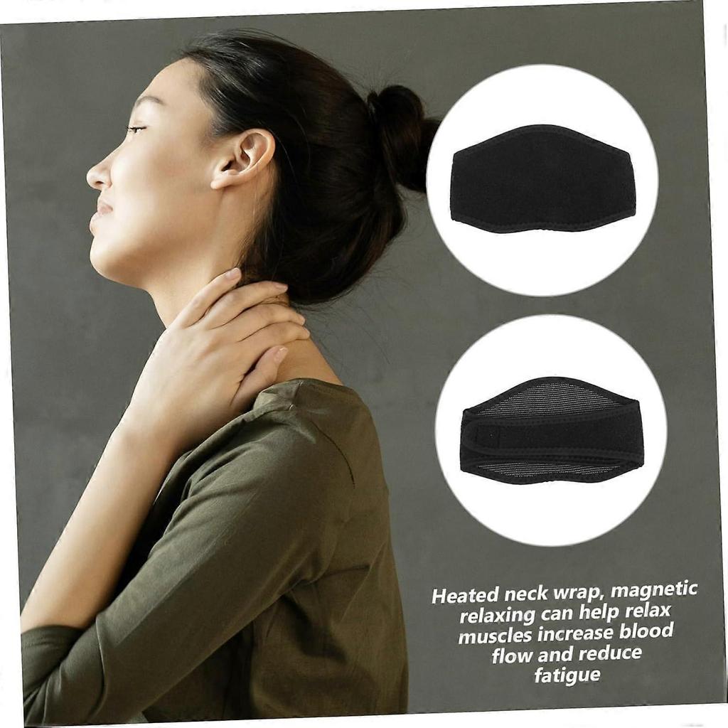 Neck Heating Pad with Magnetic Neck Band, Comfortable Neck Massage Pillow, Soft Fabric for Pain Relief and Relaxation